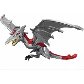 Boneco Blocos De Montar Dinossauro Pterodáctilo Silver