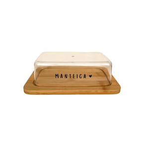 Manteigueira Em Bambu Ecokitchen 19,6x13,4cm Mimo Style - Exclusivo