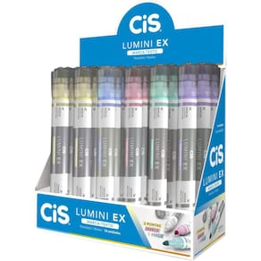 Caneta Marca Texto Lumini Ex 5 Cores - 18 Unidades