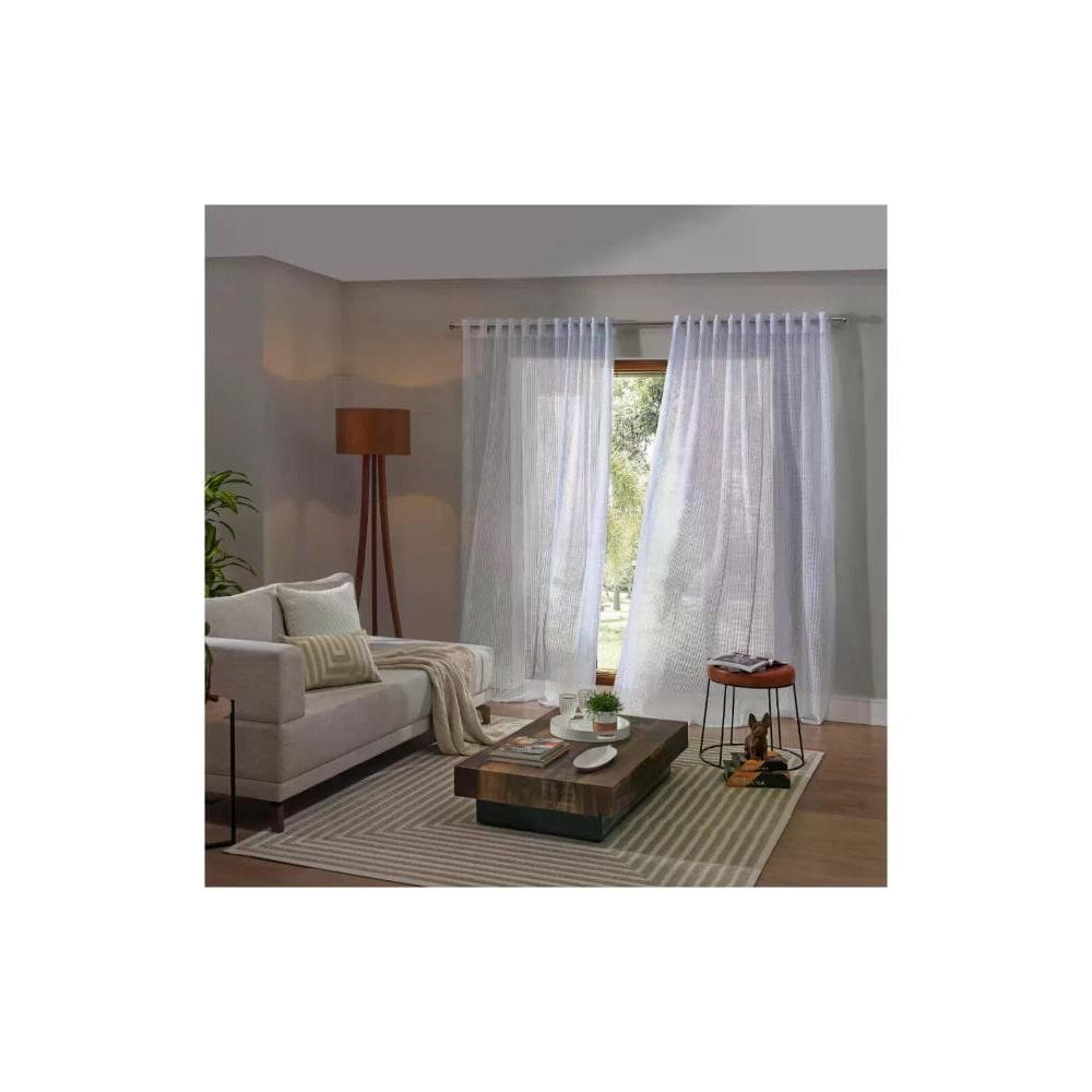 Cortina De Renda Donna 300x180 cm Pantalla Branco