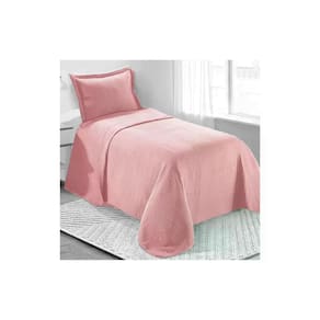Kit Cobre Leito Colcha Solteiro Camesa Loft Rose
