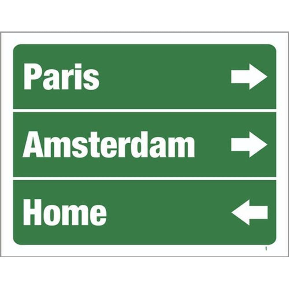 Kit 5 Placas Paris Amsterdam Home 36X46