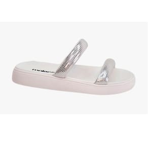 Tamanco Feminino Moleca Papete Tiras Brilho