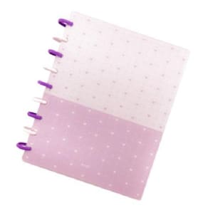 Caderno Disco Lilás/Branco S2 Ref: Cd1003 - Brw