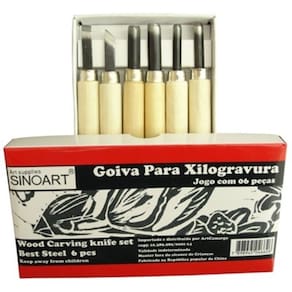 Conjunto Goivas Xilogravura 06 Peças | Vários Formatos
