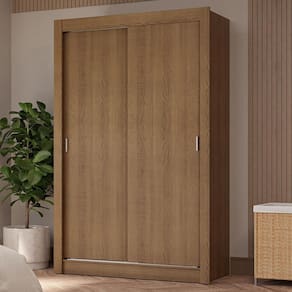 Guarda-Roupa Solteiro 2 Portas de Correr 4 Gavetas Rustic Vivare Plus Madesa