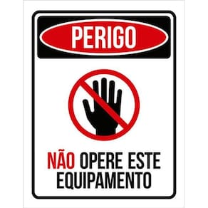 Kit 5 Placas Perigo Não Opere Este Equipamento 36X46