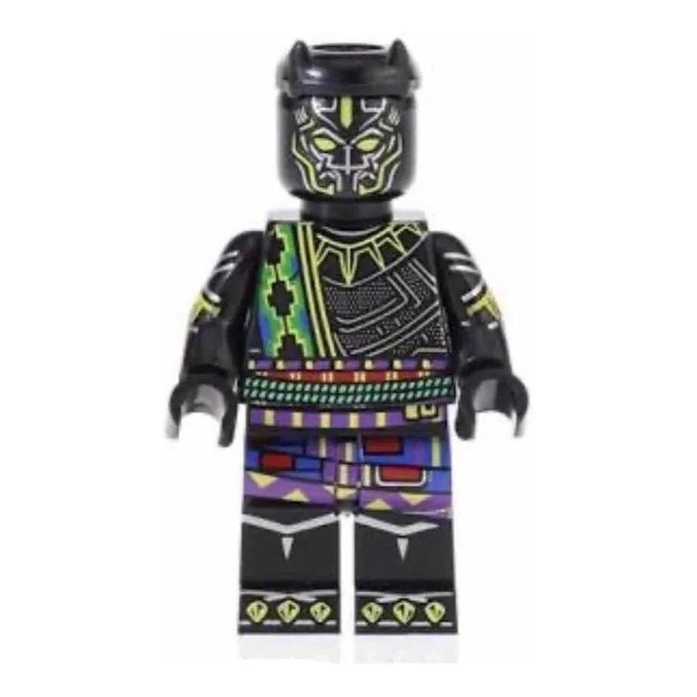 Boneco Blocos De Montar Pantera Negra Wakanda