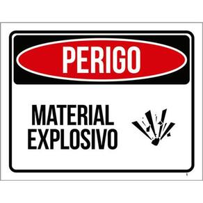 Kit 5 Placas Perigo Material Explosivo 36X46