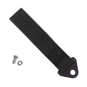 Kit Tow Strap Fita Cinta Reboque Para-Choque Preto Estilo Br