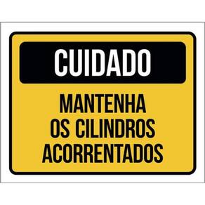 Kit 5 Placas Cuidado Mantenha Cilindros Acorrentados 36X46