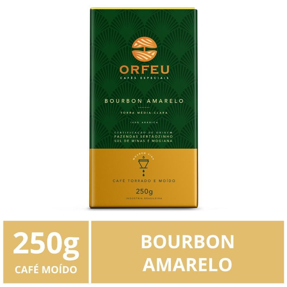 Café Moído, Bourbon Amarelo, Orfeu, 250G
