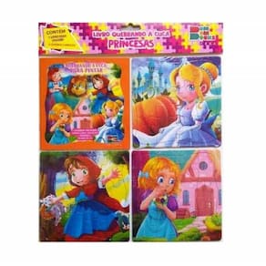 Livro Quebrando A Cuca Princesas 3 Colorir 3 Quebra-Cabeças