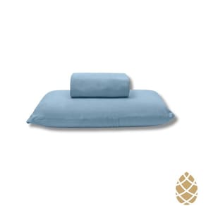 Jogo de Cama Solteiro King Buettner 2 Peças Malha Azul Jeans