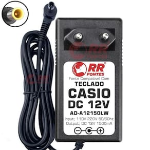 Fonte 12V Para Teclado Casio Ctk-700 -7000 Ctk-7200 Ct-X3000