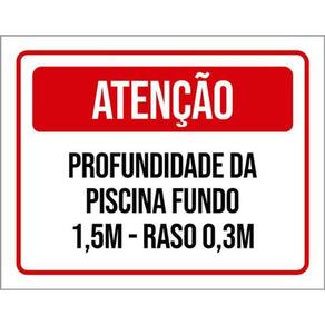 Kit 5 Placas Profundidade Piscina Fundo 36X46