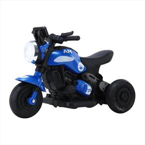 Motoca Elétrica Para Criança Azul Bateria Carregador Bivolt