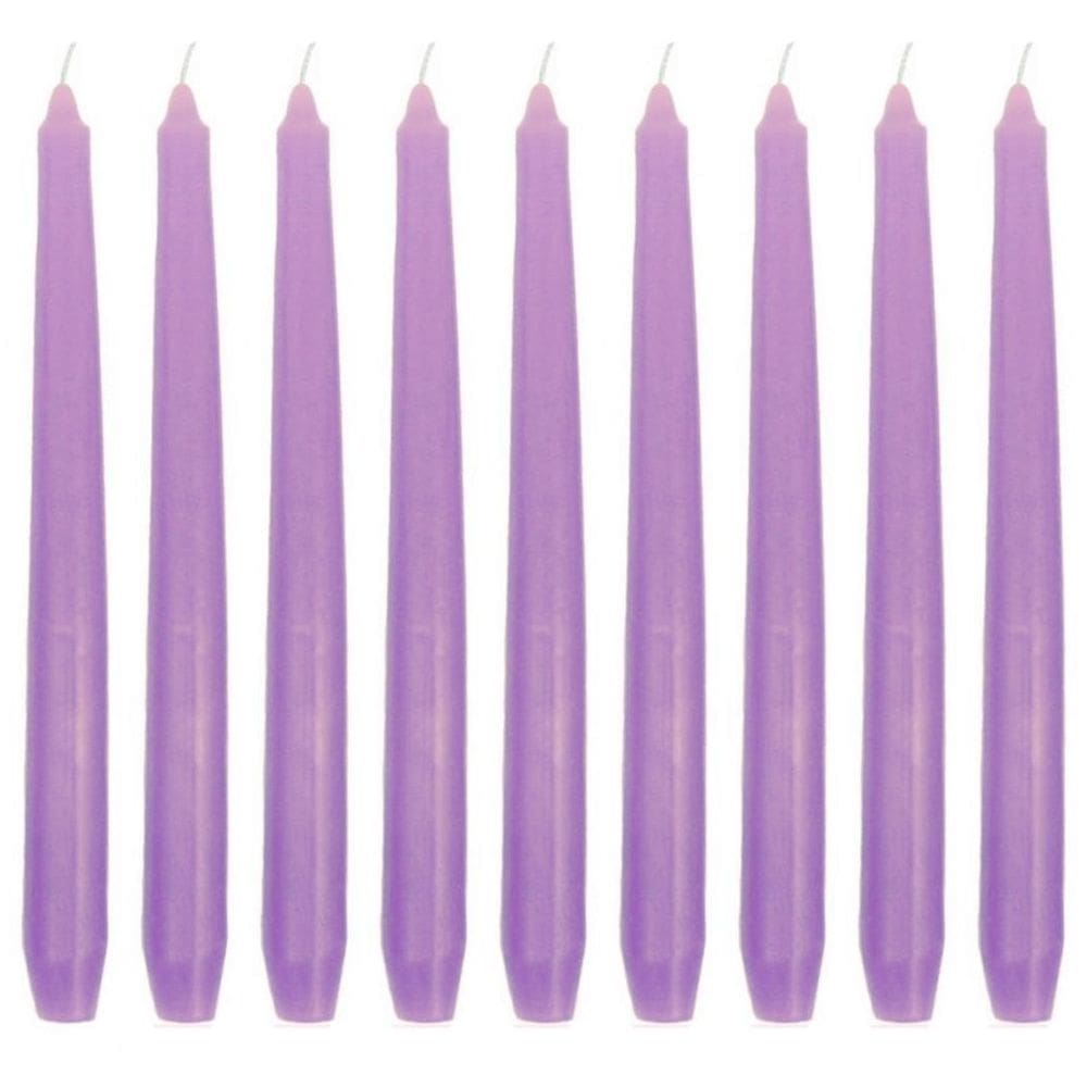 Kit 10 Vela Lisa 25 Cm Lilás Roxa Decoração Festa Casamento