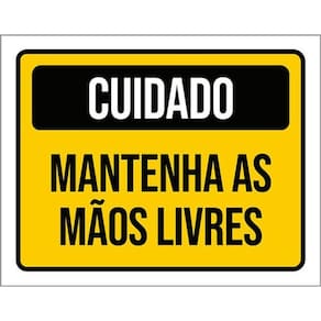 Kit 5 Placas Cuidado Mantenha Mãos Livres 36X46