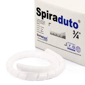 Organizador Fios E Cabos Spiraduto 3/4 Branco - 1 Mt