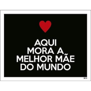 Kit 5 Placas Aqui Mora Melhor Mãe Do Mundo 36X46