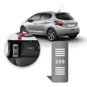 Descanso De Pé Peugeot 208 Tdos Aço Escovado Prata