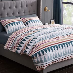 Jogo De Cama Solteiro Boho 6 Pç 400 Fios Edredom 160X240