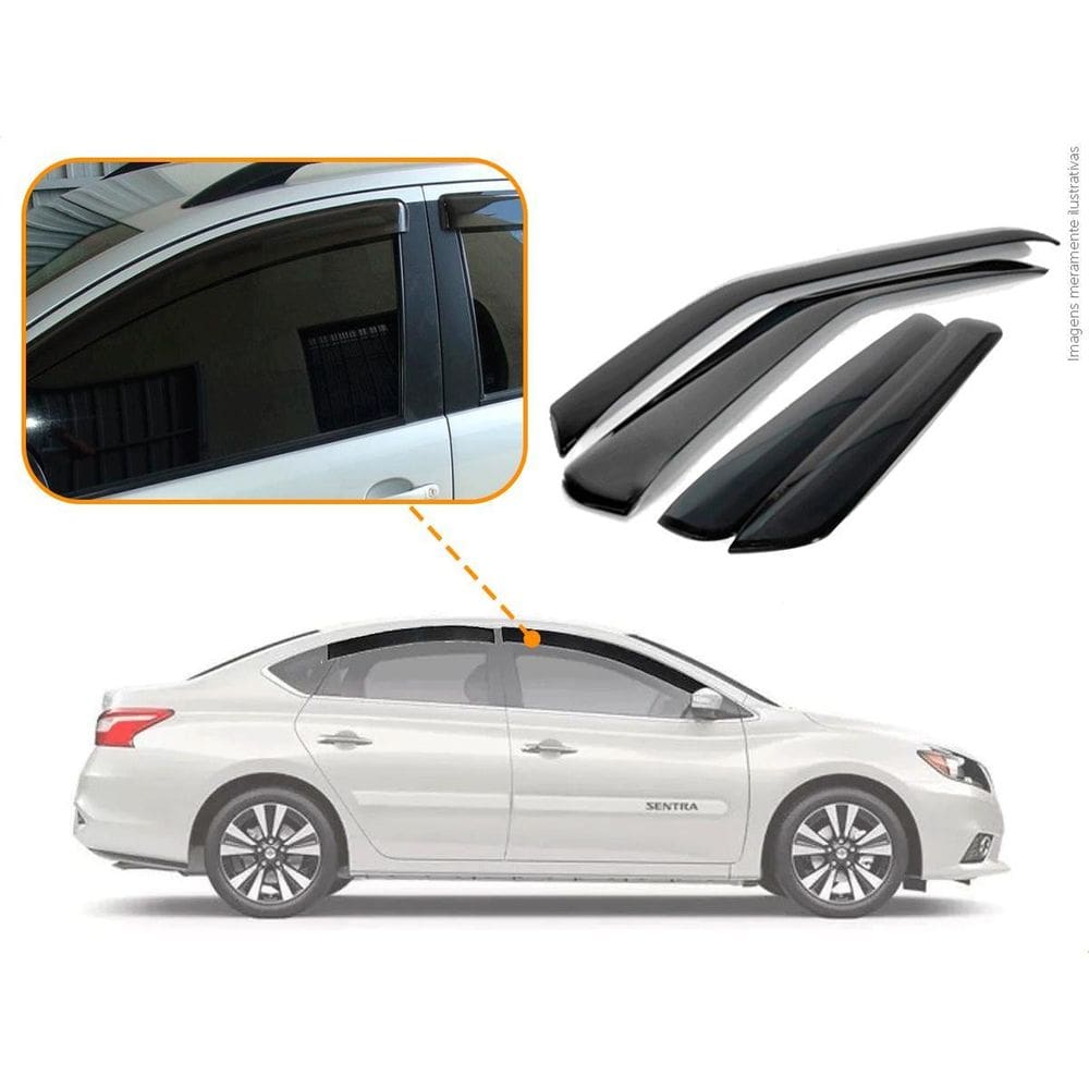 Calha Chuva Nissan Sentra 2014-2020 - Reduz Ruídos