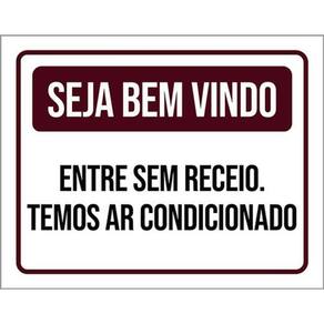 Kit 5 Placas Entre Sem Receio Temos Ar Condicionado 36X46