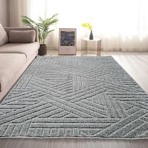 Tapete Sala 300X400 Alto Relevo Realce Trama 51 Cinza Prata