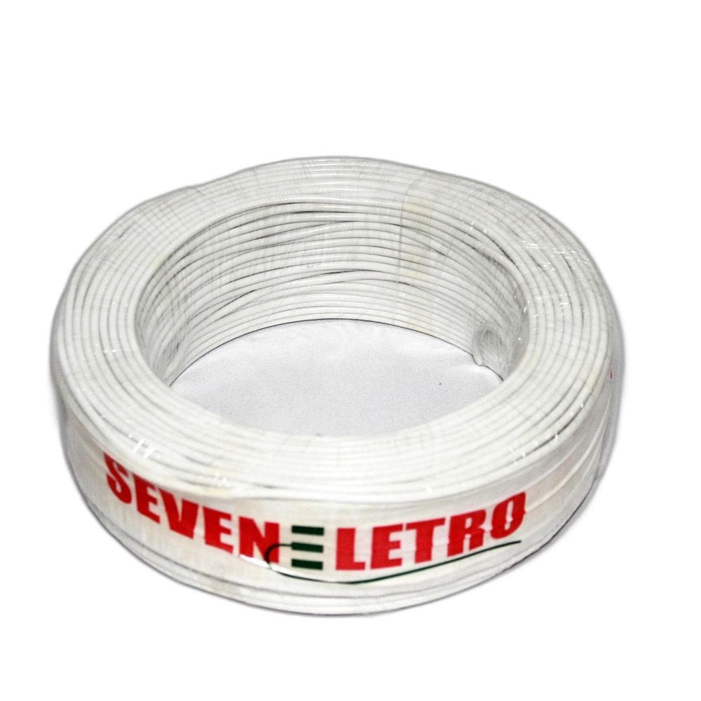 Fios Eletico Antichamas Flexível 2,5 Mm- 100 Metros Branco.