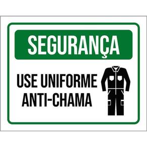 Kit 5 Placas De Segurança Use Uniforme Anti-Chama 36X46