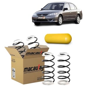 Par De Molas Gnv Traseira Honda Civic 2001 Ate 2006