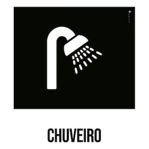 Kit 3 Placas Desenho Chuveiro