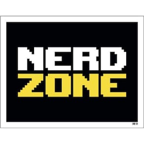 Kit 5 Placas Nerd Zone 36X46