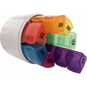 Porta Comprimidos Organizador Semanal 4X/Dia Bic Bem Estar