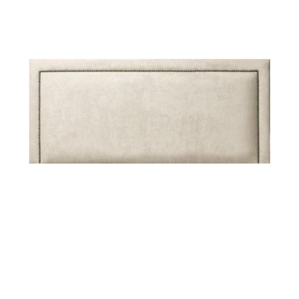 Cabeceira Casal Solfistic Tachas Veludo Off White 140 X 70Cm