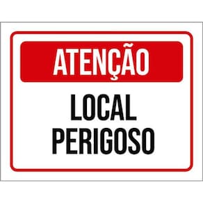 Kit 5 Placas De Atenção Local Perigoso 36X46