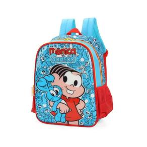 Mochila de Costas Turma da Mônica Azul Un Luxcel 43x32x15cm