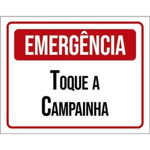 Kit 5 Placas Emergência Toque Campainha 36X46