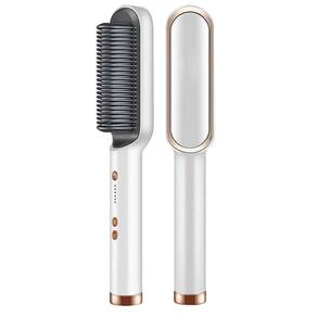 Escova Alisadora Shawn Star - Cerâmica Branco 110v/220v