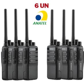 6X Rádio Comunicador Intelbras Rc3002 G2 - Walkie Talkie Ht