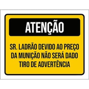 Kit 5 Placas Atenção Ladrão Preço Advertência 36X46