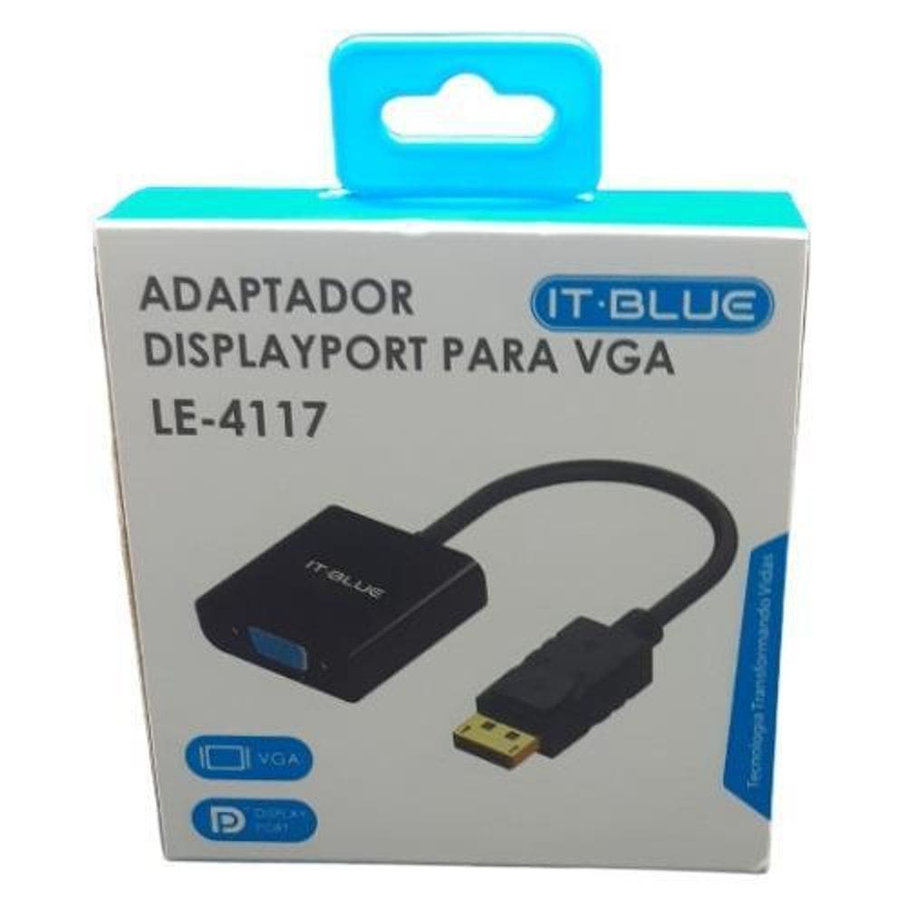 Adaptador Displayport para VGA It Blue LE-4117 - Preto