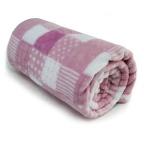 Cobertor Microfibra Estampa Patchwork - Tamanho 90X110 Cm