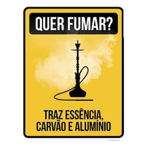 Kit 5 Placas Quer Fumar Traz Essência 36X46