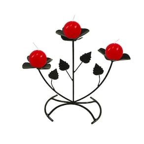 Castiçal Botões De Rosas Dia Dos Namorados Vela Vermelha