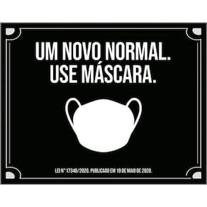 Kit 5 Placas De -Um Novo Normal Use Máscara 36X46
