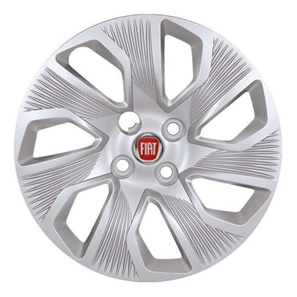 Jogo Calota Fiat Grand Siena 2014 15 Aro 14 Emblema Resinado