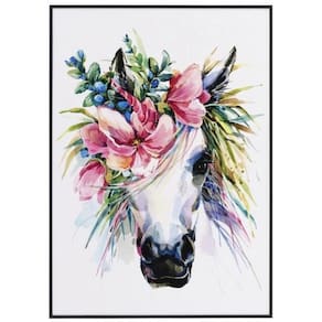 Quadro Decorativo Barcelona Unicórnio Rosa 50X70Cm
